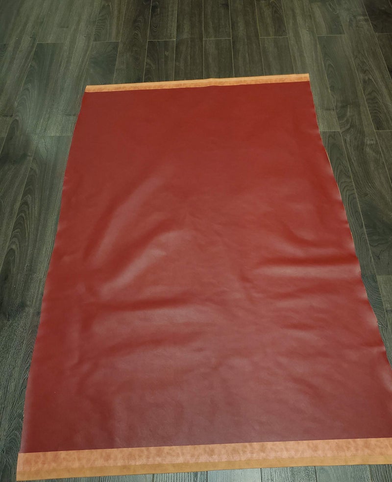 NAT Leathers | Burgundy Soft Faux Vegan Leather PU (Peta Approved Vegan) | 1 Yard (36 inch Long x 54 inch Wide) Cut by The Yard | Synthetic Pleather Nappa 0.9 mm Smooth Upholstery | 36"x54" - Image 3